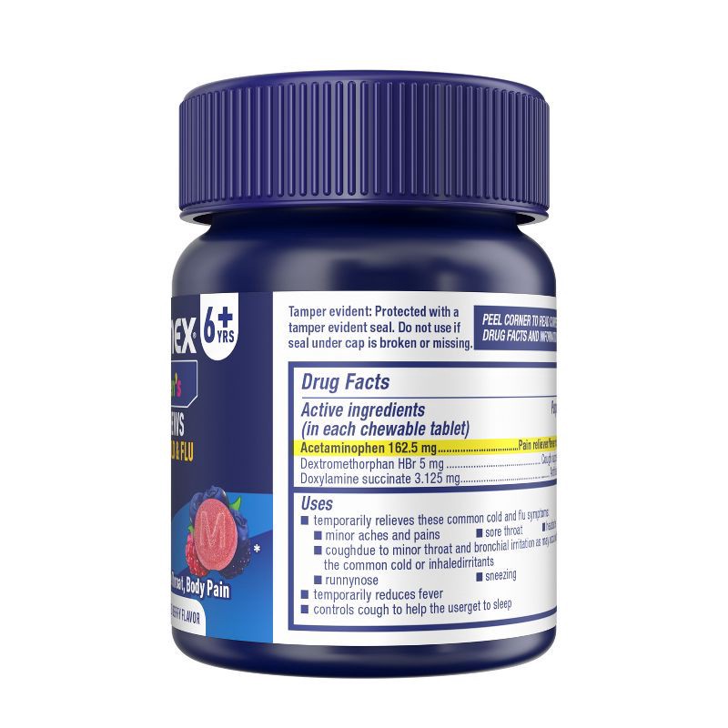 slide 9 of 10, Mucinex Kids' Mighty Chews CCF - Night Chewables - Acetaminophen, Dextromethorphan - 16ct, 16 ct