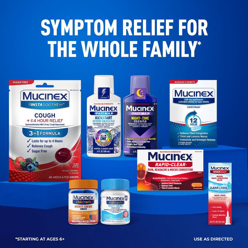 slide 10 of 10, Mucinex Kids' Mighty Chews CCF - Night Chewables - Acetaminophen, Dextromethorphan - 16ct, 16 ct