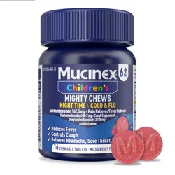 Mucinex Kids' Mighty Chews CCF - Night Chewables - Acetaminophen, Dextromethorphan - 16ct