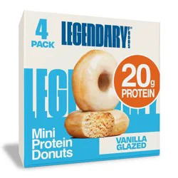 Legendary Foods Gluten Free and Keto Friendly Protein Donuts - Vanilla Glazed - 20g Protein - 9.2oz/4ct
