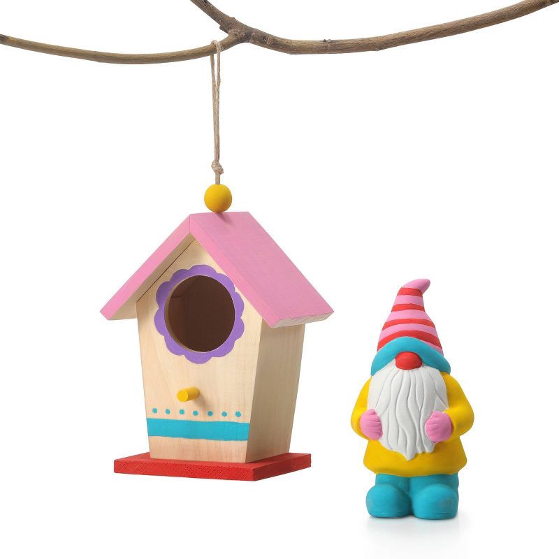 slide 7 of 7, Mud Puddle Society Mushroom Ceramic Bird Feeder, 1 ct