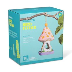 Mud Puddle Society Mushroom Ceramic Bird Feeder