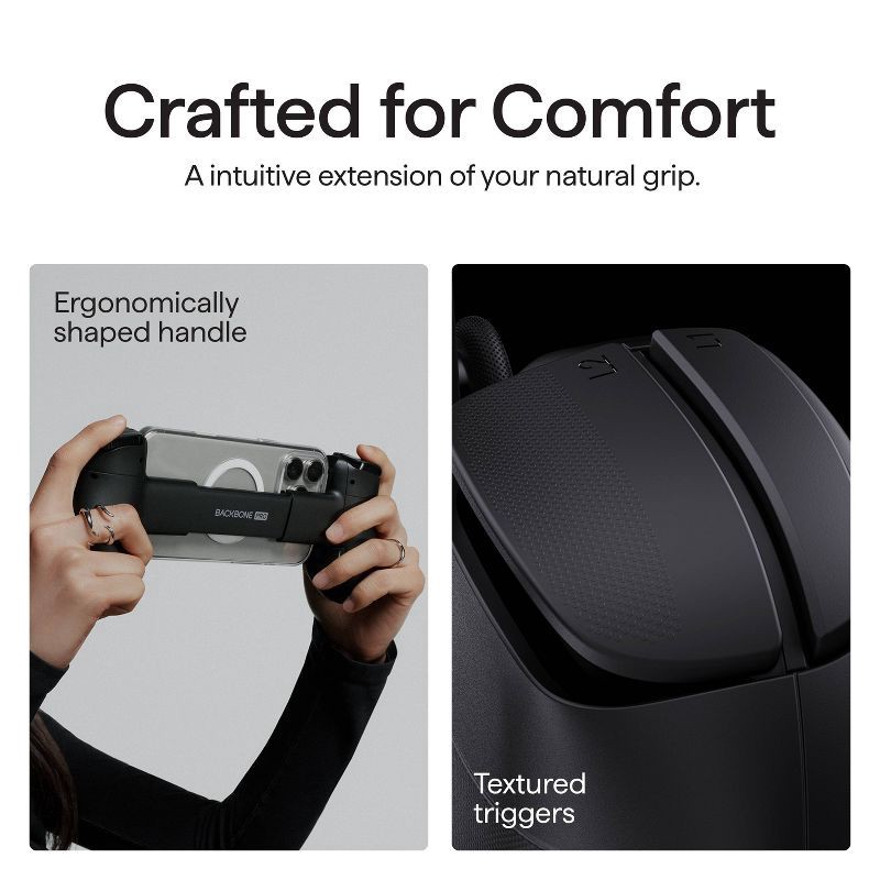 slide 7 of 7, Backbone Pro Black Controller: USB-C & Bluetooth Game Controller for Android & iPhone, 1 ct