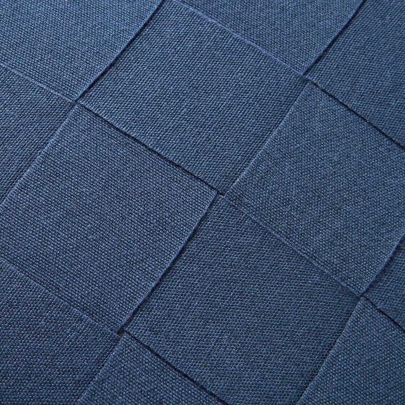 slide 3 of 4, Hearth & Hand with Magnolia 18"x18" Basket Weave Square Throw Pillow Navy - Hearth & Hand™ with Magnolia, 1 ct