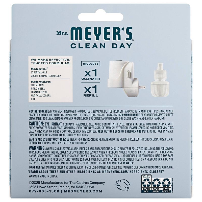 slide 2 of 9, Mrs. Meyer's Clean Day Premium Scented Oil Plug-In Diffuser Air Freshener Starter Kits - Snow Drop - 1 Warmer + 1 Refill - 0.67 fl oz, 0.67 fl oz