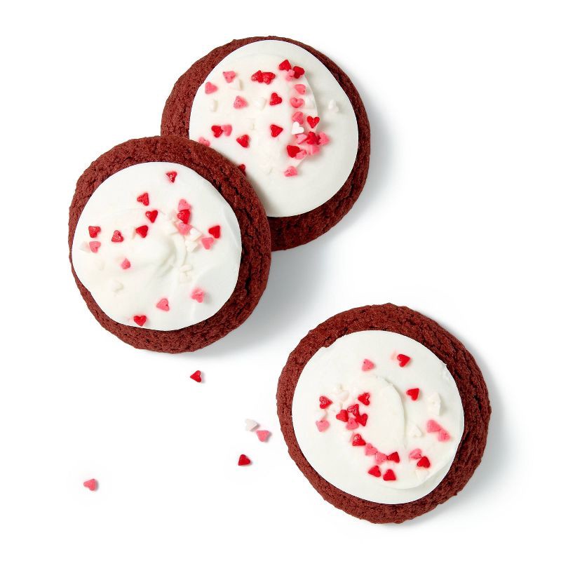 slide 3 of 3, Valentine's Red Velvet Frosted Sugar Cookies - 13.5oz/10ct - Favorite Day™, 10 ct; 13.5 oz