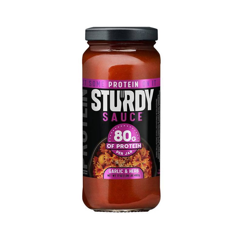 slide 1 of 4, Sturdy Sauce High Protein Garlic Herb Pasta Sauce - 17oz, 17 oz