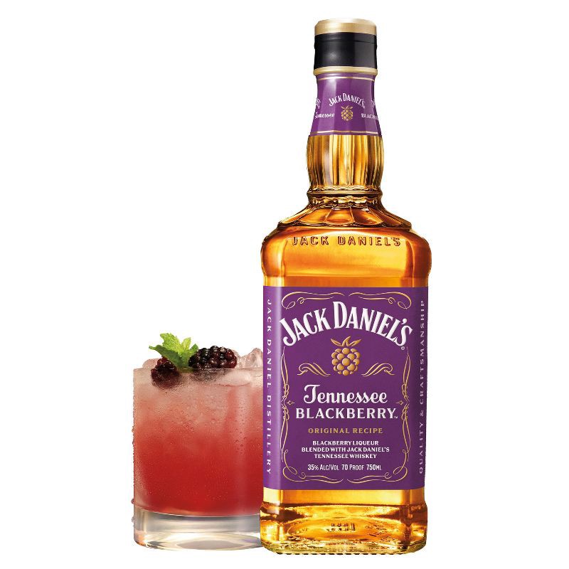 slide 3 of 10, Jack Daniel's Blackberry American Whiskey - 750ml Bottle, 750 ml