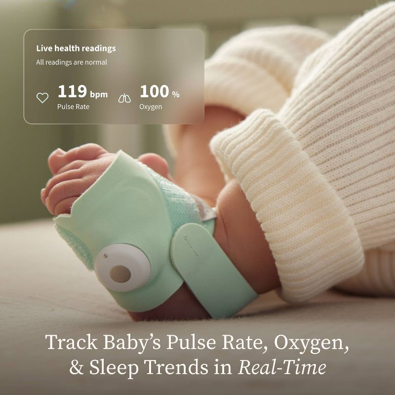 slide 5 of 11, Owlet Dream Duo (Gen 3) All-in-One Smart Baby Breathing and Movement Monitoring Bundle with Sock & 2K HD Cam - Mint, 1 ct