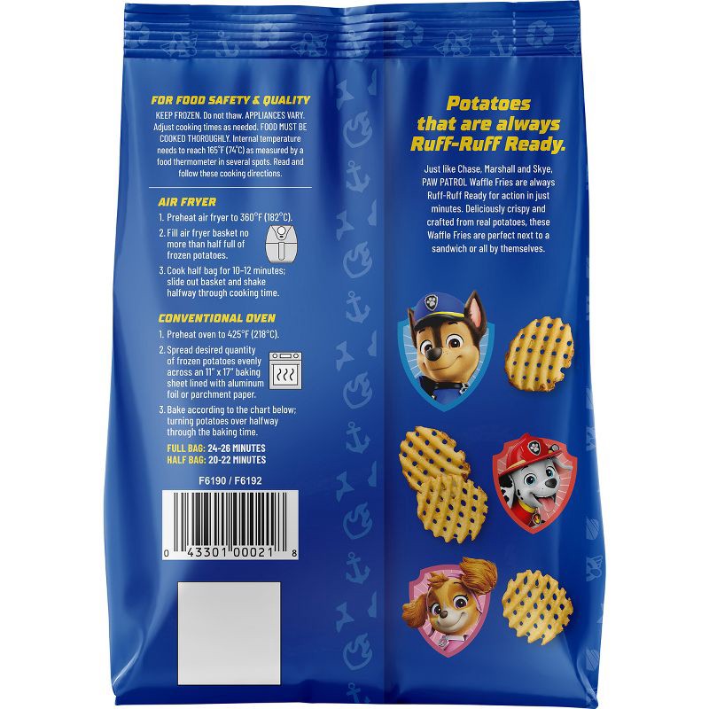 slide 2 of 5, PAW Patrol Frozen Waffle Fries - 24oz, 24 oz