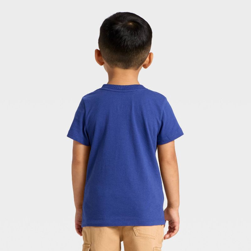 slide 4 of 4, Toddler Boys' Short Sleeve Slam Dunk Graphic T-Shirt - Cat & Jack™ Dark Blue 2T, 1 ct