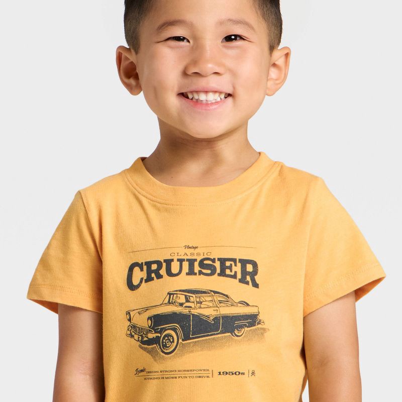 slide 4 of 4, Toddler Boys' Short Sleeve Cruiser Graphic T-Shirt - Cat & Jack™ Gold 4T, 1 ct