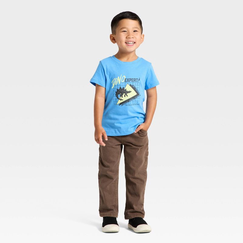 slide 4 of 4, Toddler Boys' Short Sleeve Dino Expert Graphic T-Shirt - Cat & Jack™ Blue 4T, 1 ct