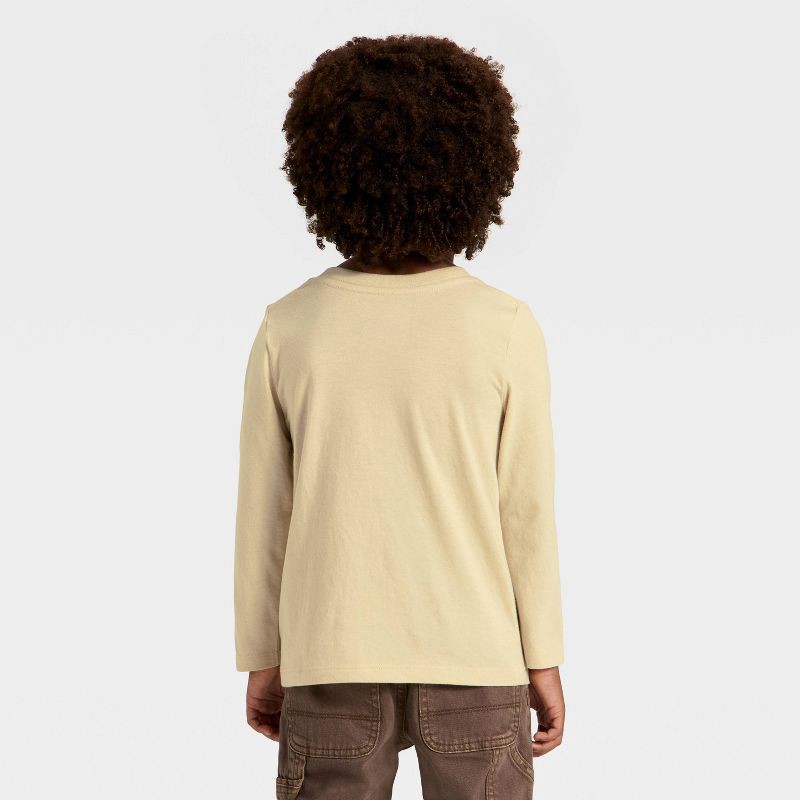 slide 3 of 3, Toddler Boys' Long Sleeve Airplane Graphic T-Shirt - Cat & Jack™ Khaki 4T, 1 ct
