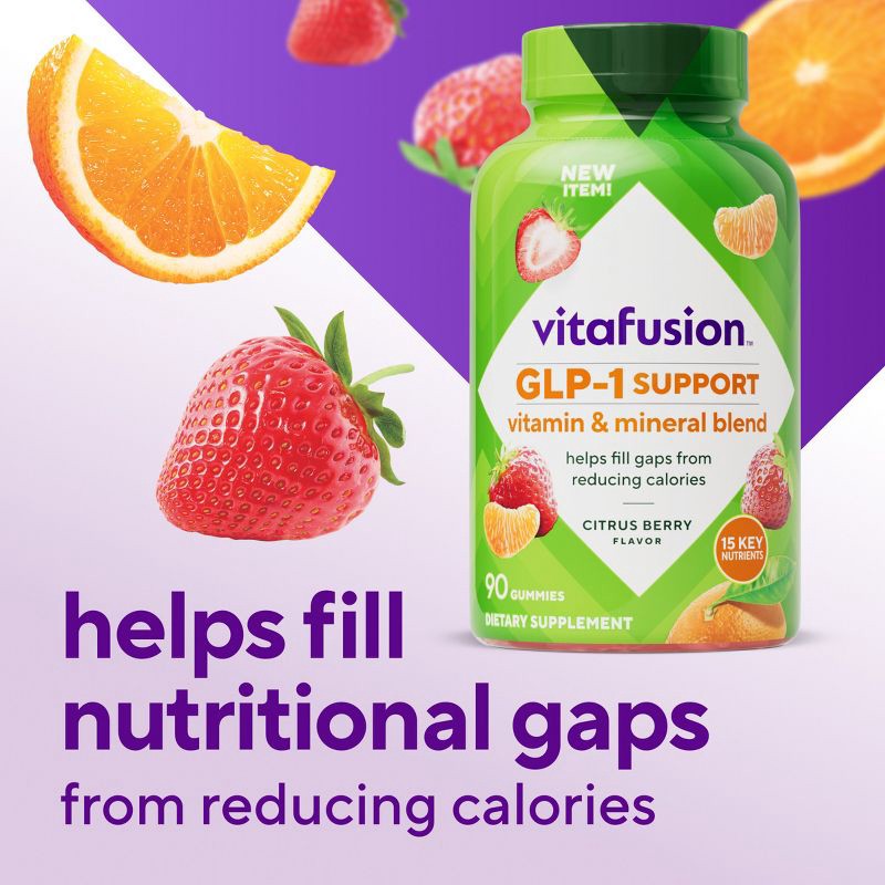 slide 3 of 9, Vitafusion GLP-1 Mineral Blend Dietary Supplement Gummies - 90ct, 90 ct
