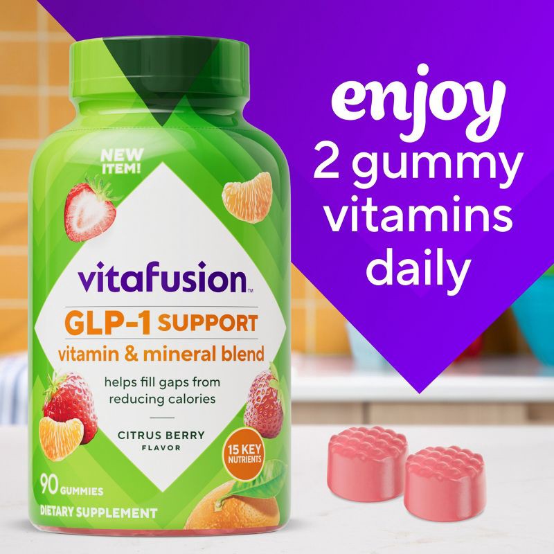 slide 8 of 9, Vitafusion GLP-1 Mineral Blend Dietary Supplement Gummies - 90ct, 90 ct