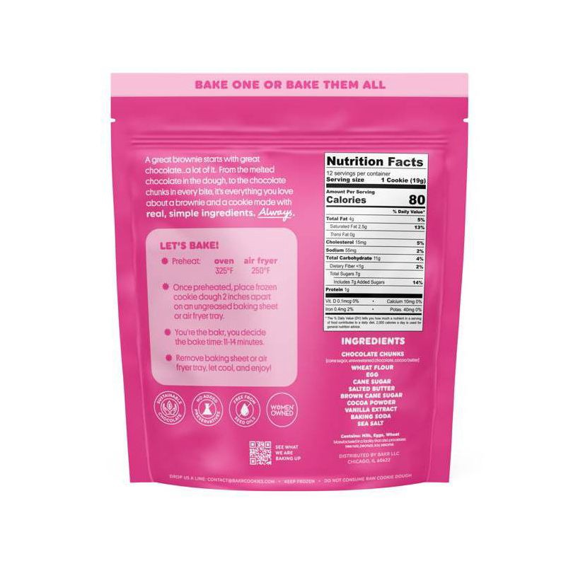 slide 2 of 4, BAKR Chocolate Double Fudge Brownie Frozen Cookie Dough - 8oz, 8 oz