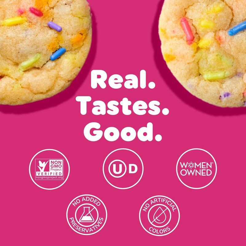 slide 3 of 4, BAKR Mini Birthday Cake Frozen Cookie Dough - 8oz, 8 oz