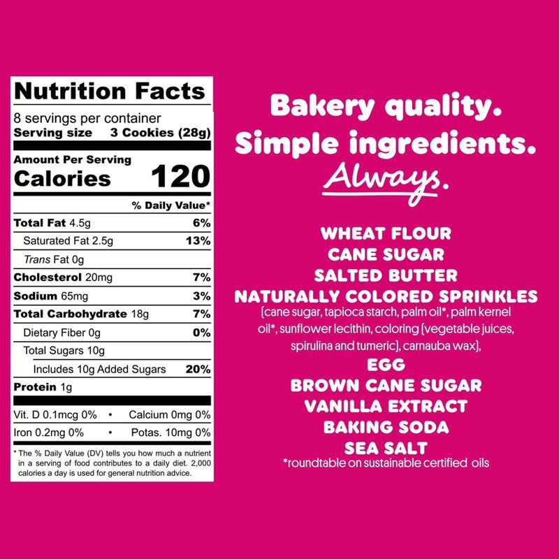 slide 4 of 4, BAKR Mini Birthday Cake Frozen Cookie Dough - 8oz, 8 oz