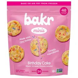 BAKR Mini Birthday Cake Frozen Cookie Dough - 8oz