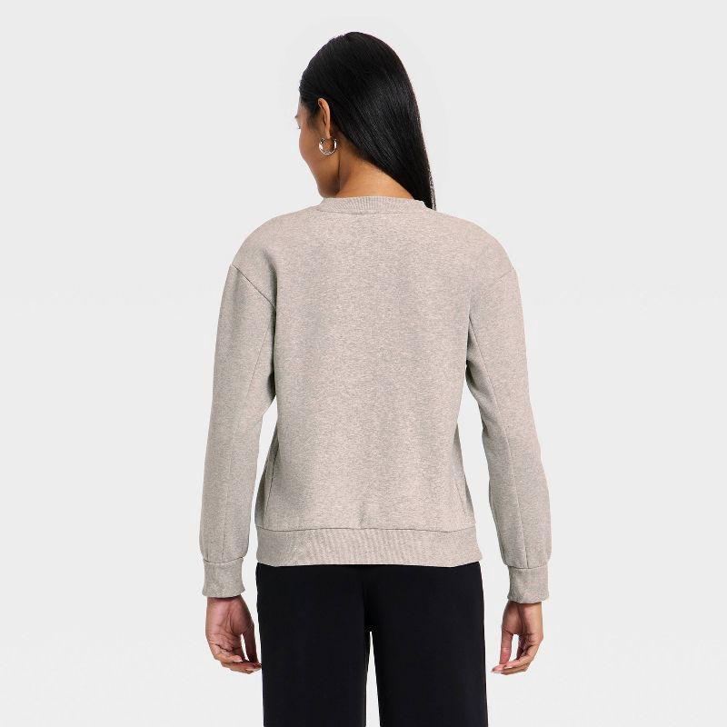 slide 2 of 4, Women's Embellished Sweatshirt - A New Day™ Heather Gray M, 1 ct