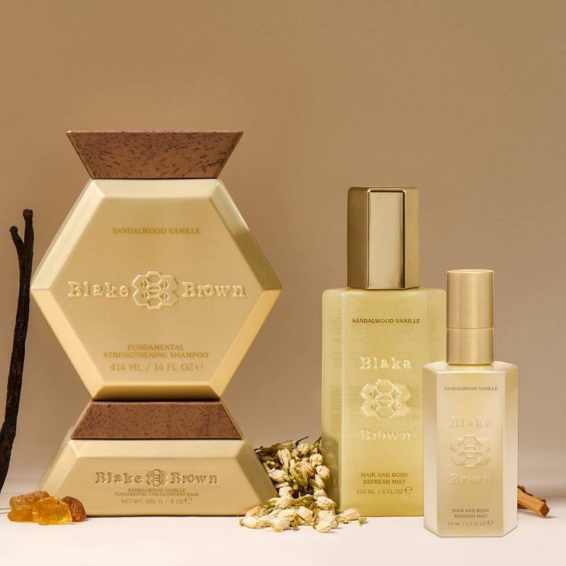 slide 3 of 5, Blake Brown Mini Hair and Body Refresh Mist – Sandalwood Vanille – Warm Vanilla Fragrance – 1.7 oz, 1.7 oz