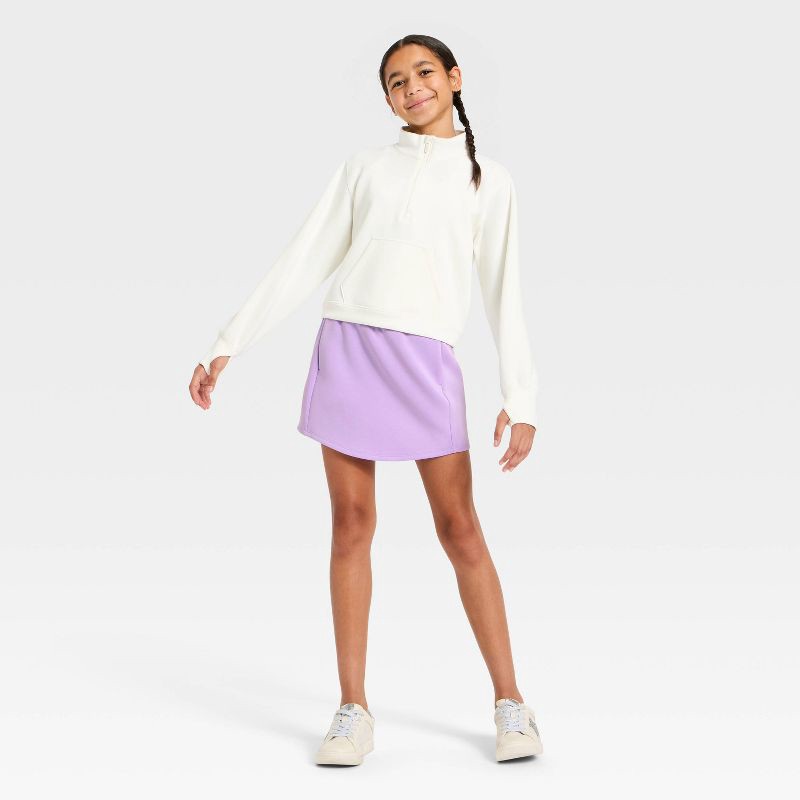 slide 3 of 3, Girls' Airy Sleek Skort - All In Motion™ Lilac Purple XL, 1 ct