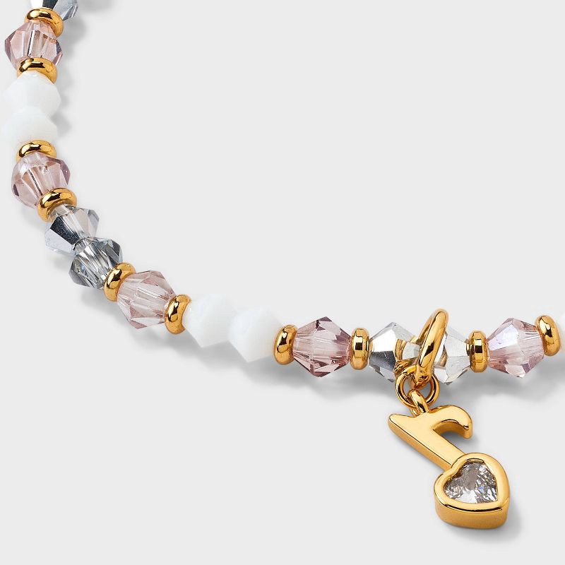 slide 5 of 5, Little Words Project Music Note Charm Beaded Bracelet - Gray/Gold/Pink, 1 ct