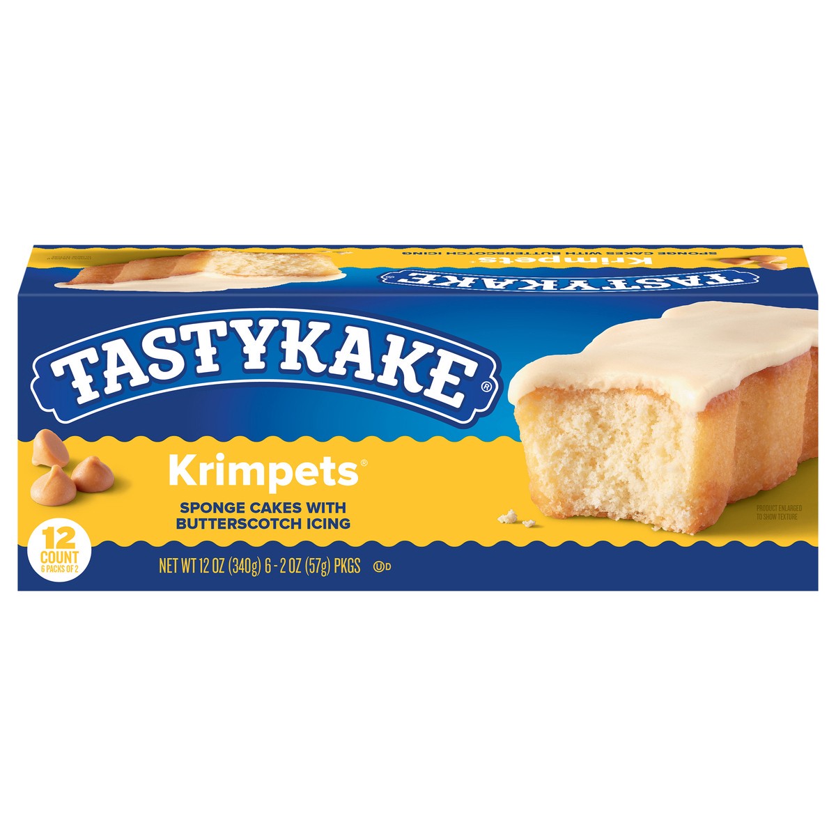 slide 1 of 13, Tastykake Krimpets Butterscotch Sponge Cakes 6-2 oz. Packs, 6 ct