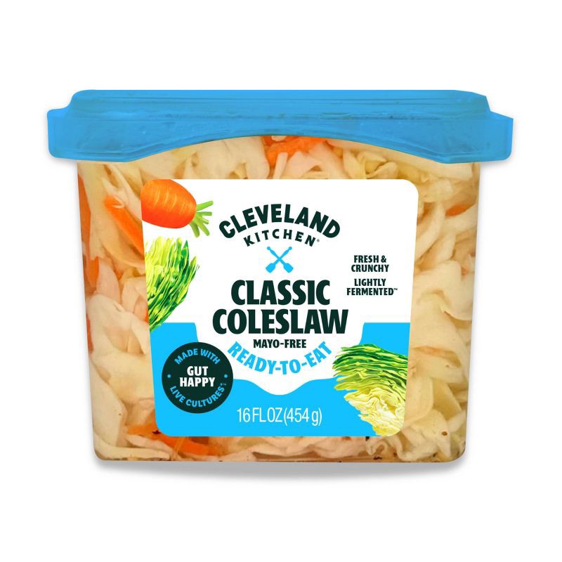 slide 1 of 5, Cleveland Kitchen Classic Mayo-Free Coleslaw - 16oz, 16 oz