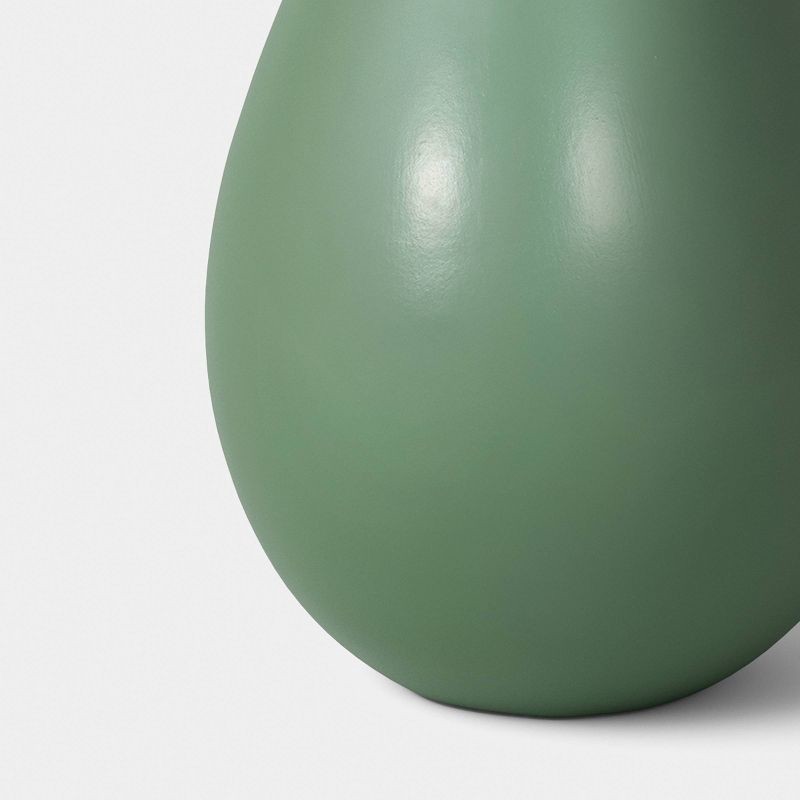 slide 3 of 3, Scalloped Ceramic Vase Green - Room Essentials™, 1 ct