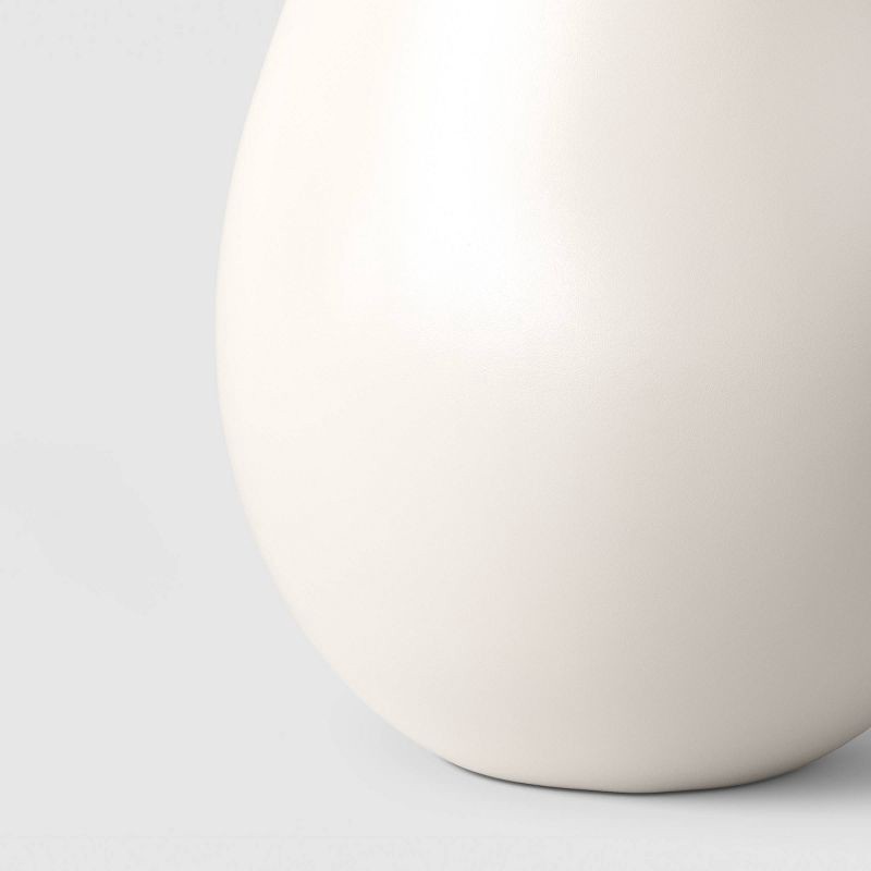 slide 3 of 3, Scalloped Ceramic Vase White - Room Essentials™, 1 ct