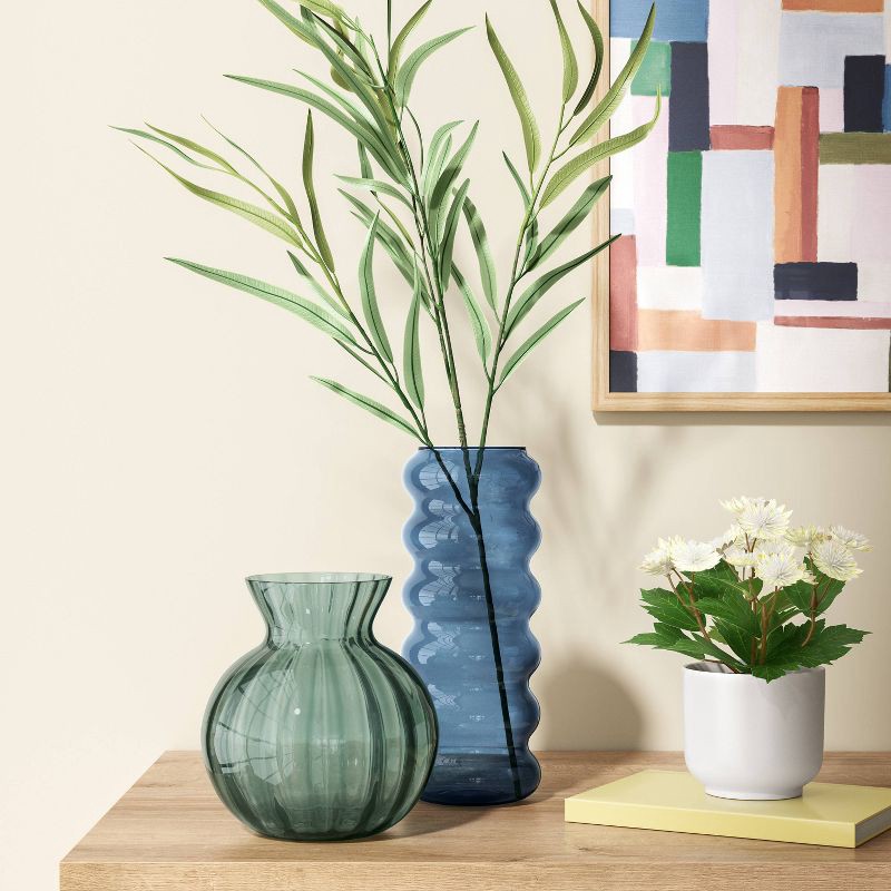 slide 2 of 3, Round Glass Vase Green - Room Essentials™, 1 ct