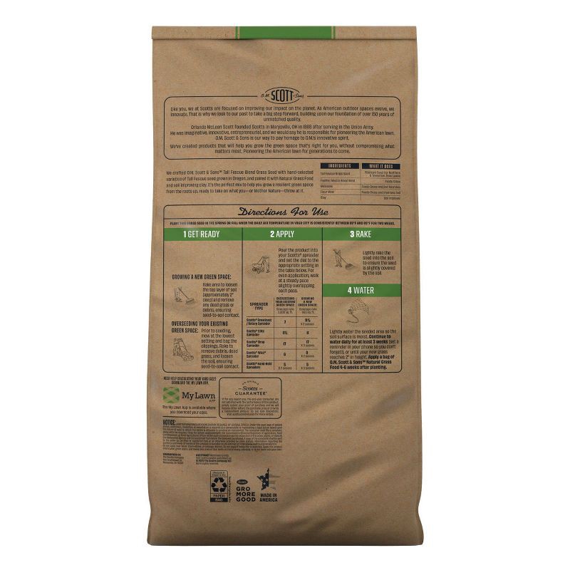 slide 2 of 6, Scotts Tall Fescue Grass Seed, 1 ct