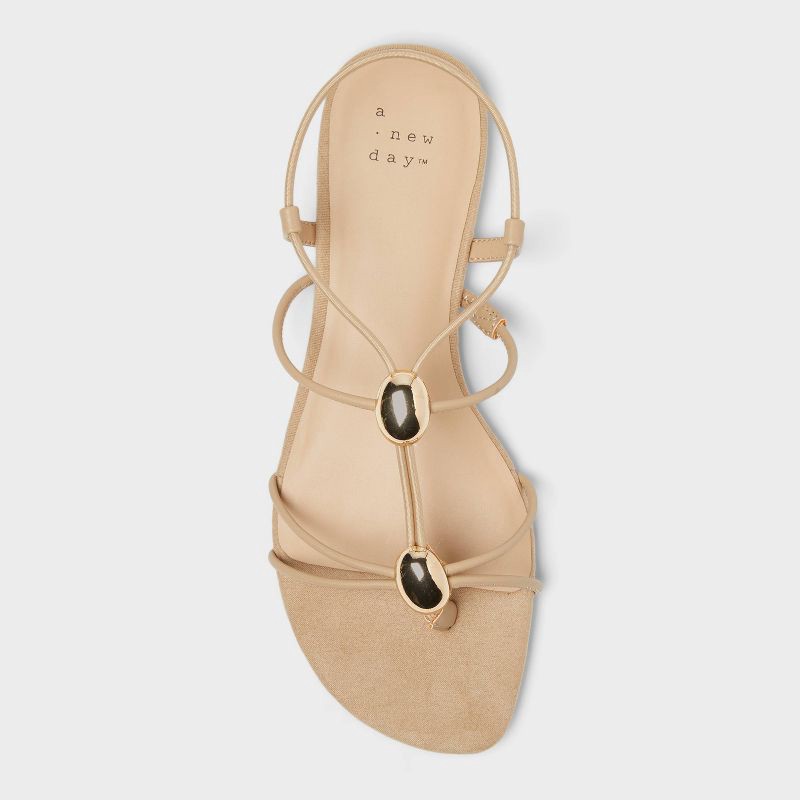 slide 3 of 4, Women's Kianna Sandals with Memory Foam Insole – A New Day™ Beige 8, 1 ct