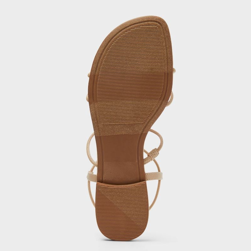 slide 4 of 4, Women's Kianna Sandals with Memory Foam Insole – A New Day™ Beige 8, 1 ct