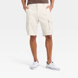 Men's 11" Cargo Shorts - Goodfellow & Co™ Cream 28