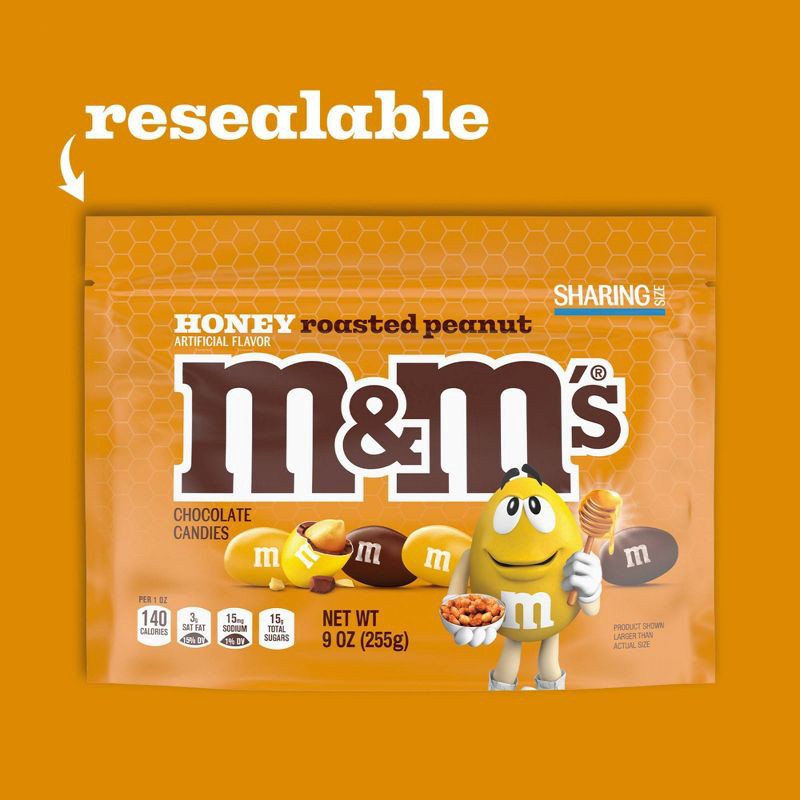 slide 4 of 11, M&M's Honey Roasted Nut Chocolate Candy - Sharing Size - 9oz, 9 oz