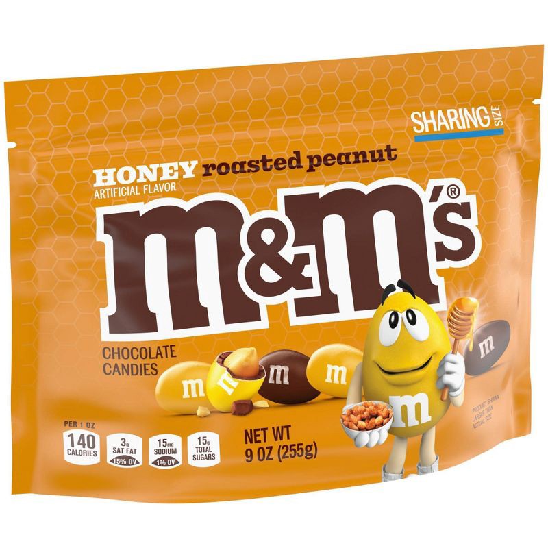 slide 9 of 11, M&M's Honey Roasted Nut Chocolate Candy - Sharing Size - 9oz, 9 oz