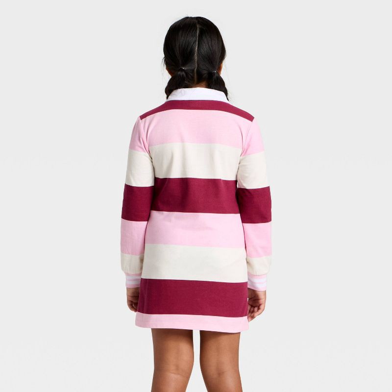 slide 2 of 4, Girls' Sanrio Hello Kitty & Friends Striped Rugby Dress - White/Pink XL, 1 ct