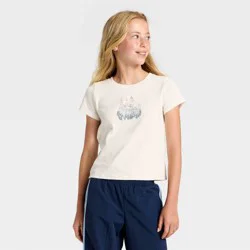 Girls' castle Graphic T-Shirt - art class™ Cream M