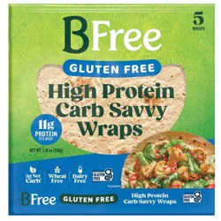 BFree Foods Gluten Free High Protein Carb Savvy Tortilla Wraps - 7.41oz/5ct