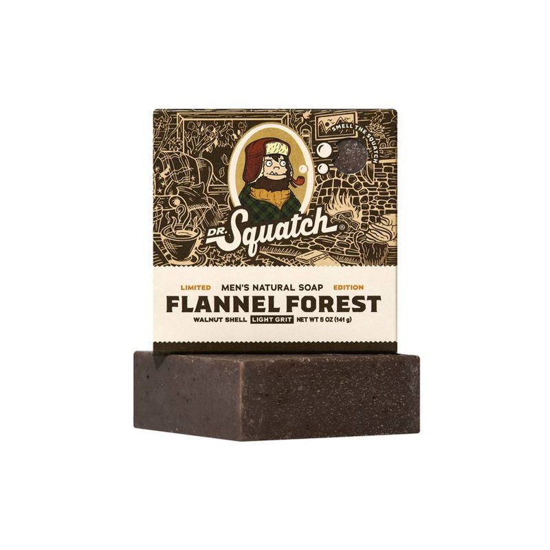 slide 5 of 8, DR. SQUATCH Men's All Natural Bar Soap - Flannel Forest - 5oz, 5 oz