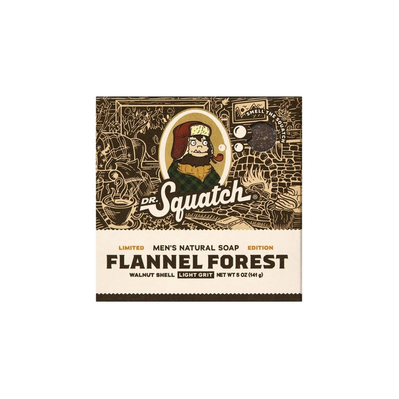 slide 1 of 8, DR. SQUATCH Men's All Natural Bar Soap - Flannel Forest - 5oz, 5 oz