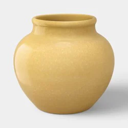 Round Ceramic Vase Yellow - Room Essentials™