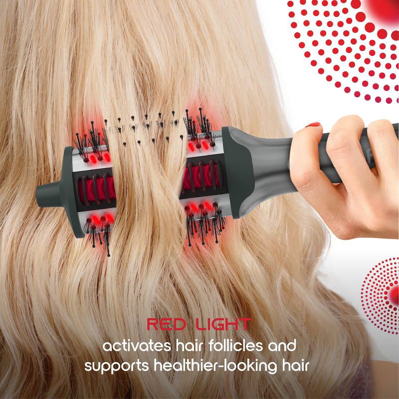 slide 5 of 8, SLF Red Light Therapy 5-in-1 Ionic Dry Hair Brush & Heat Comb, 1 ct