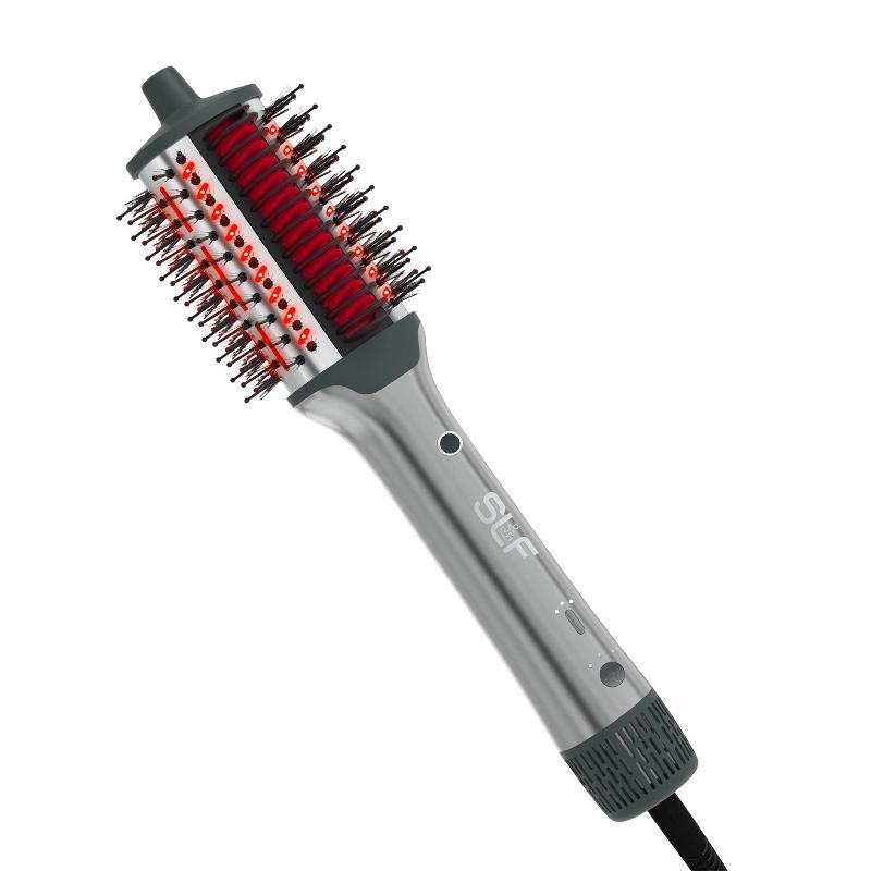 slide 1 of 8, SLF Red Light Therapy 5-in-1 Ionic Dry Hair Brush & Heat Comb, 1 ct