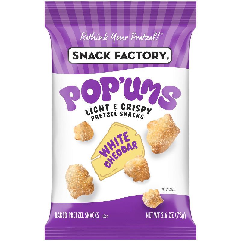 slide 1 of 6, Snack Factory Pop'Ums White Cheddar Chips Grab Bag - 2.6oz, 2.6 oz