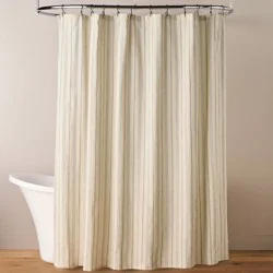 Hearth & Hand with Magnolia Vertical Striped Shower Curtain Blue - Hearth & Hand™ with Magnolia