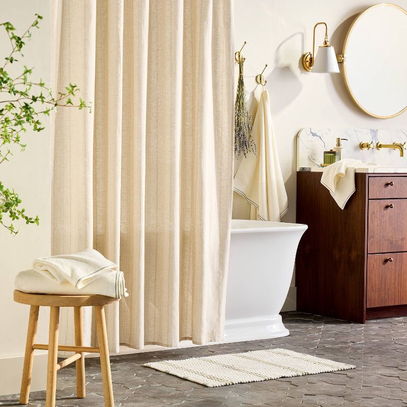 slide 2 of 4, Hearth & Hand with Magnolia Hand Towel Cream/Green - Hearth & Hand™ with Magnolia, 1 ct